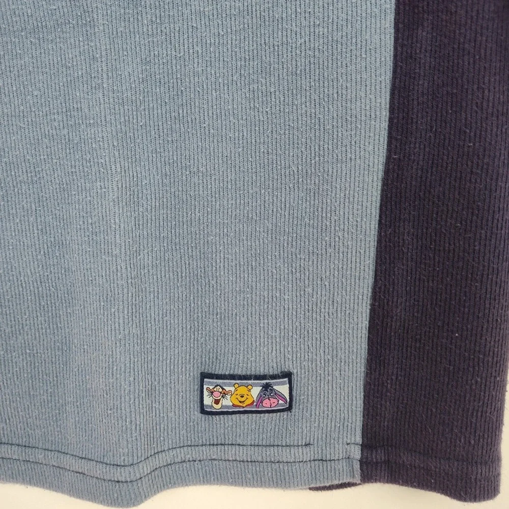 VTG Winnie The Pooh Sweater Youth‎ Size 8 Blue Embroidered V-Neck Long Sleeves